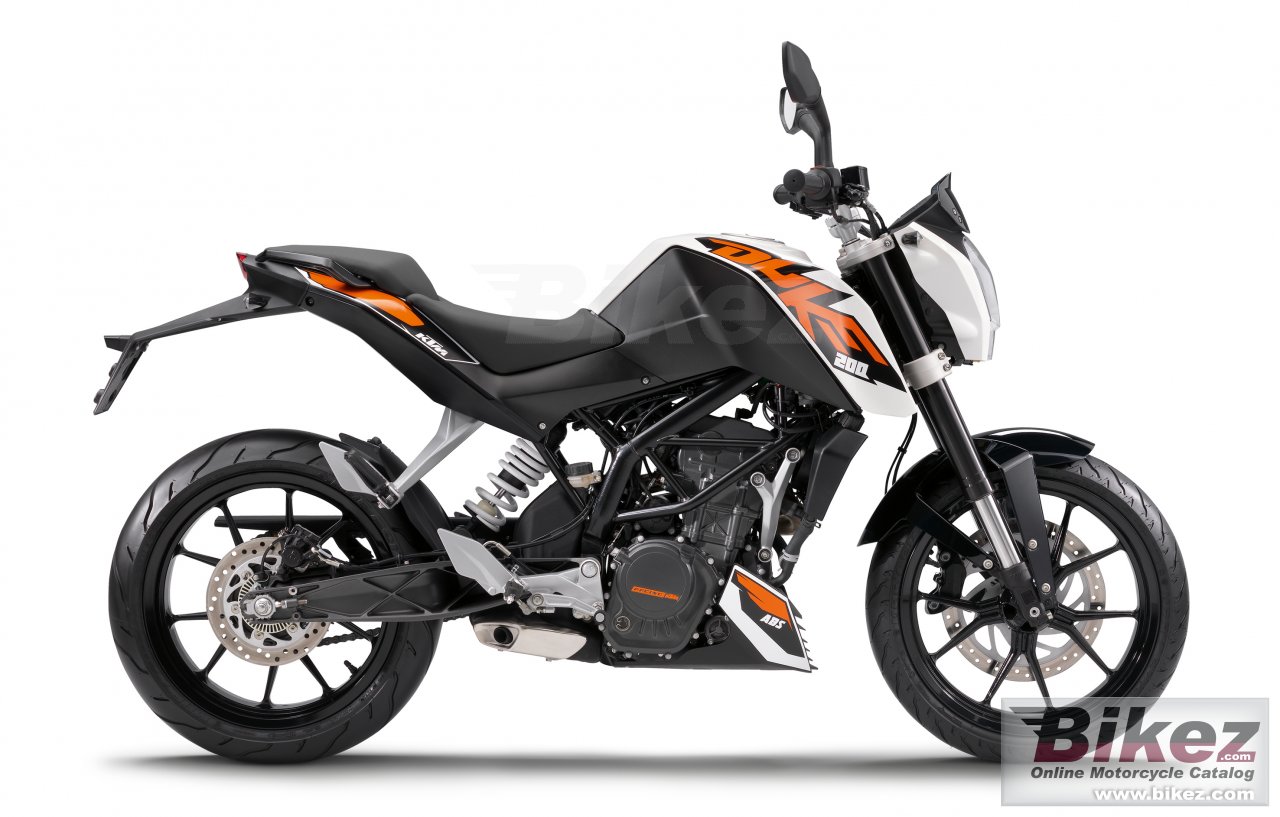 Big KTM 200 duke picture and wallpaper from Bikez.com